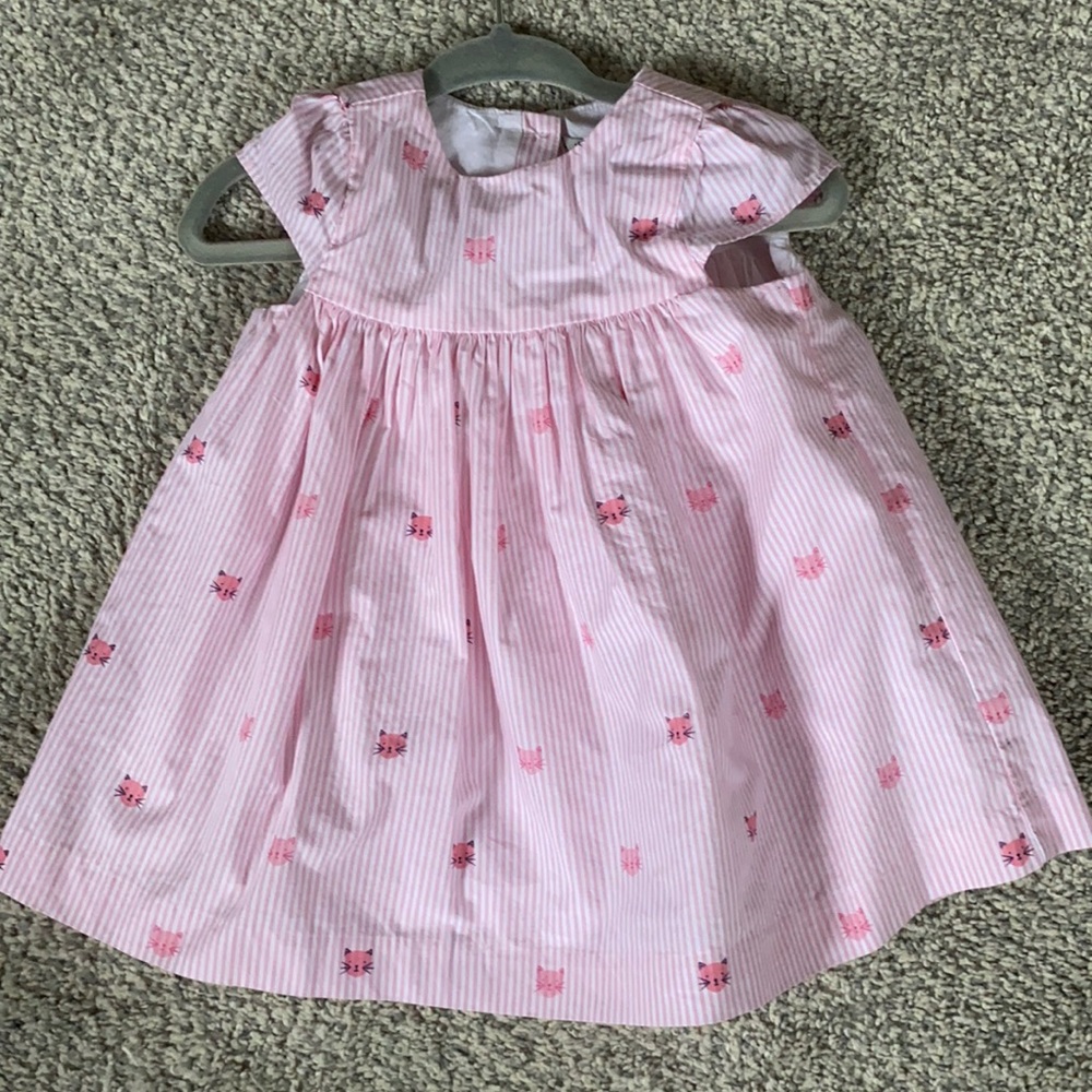Janie and jack kitty striped dress 3-6 month